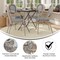 Merrick Lane Mael Set of Four Stacking Thonet Bistro Style Chair with Arms, Textilene Seat, and Bamboo Finished Metal Frame for Indoor/Outdoor Use